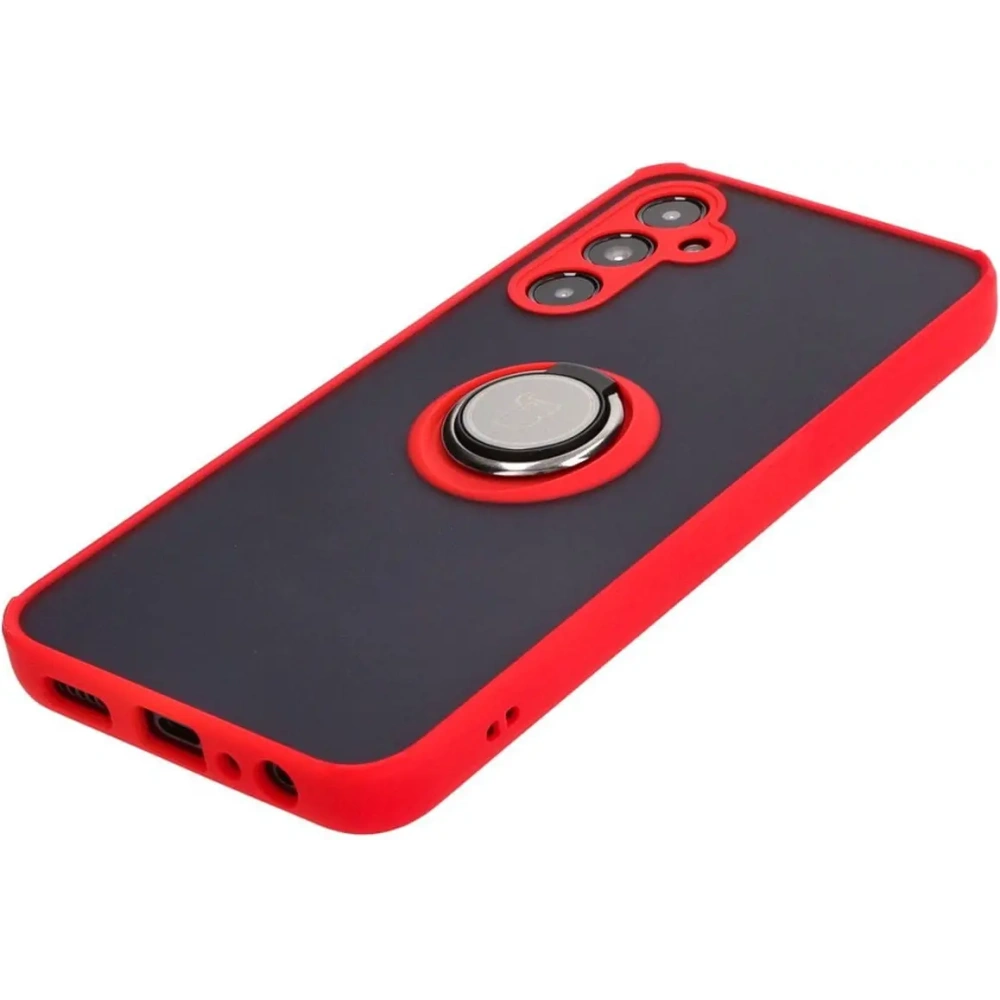 Hurtownia GSM - Bizon Case Hybrid Ring Samsung Galaxy A05s rauchig mit einem roten Rahmen - BIZ4185 - {ean13} - Hurt