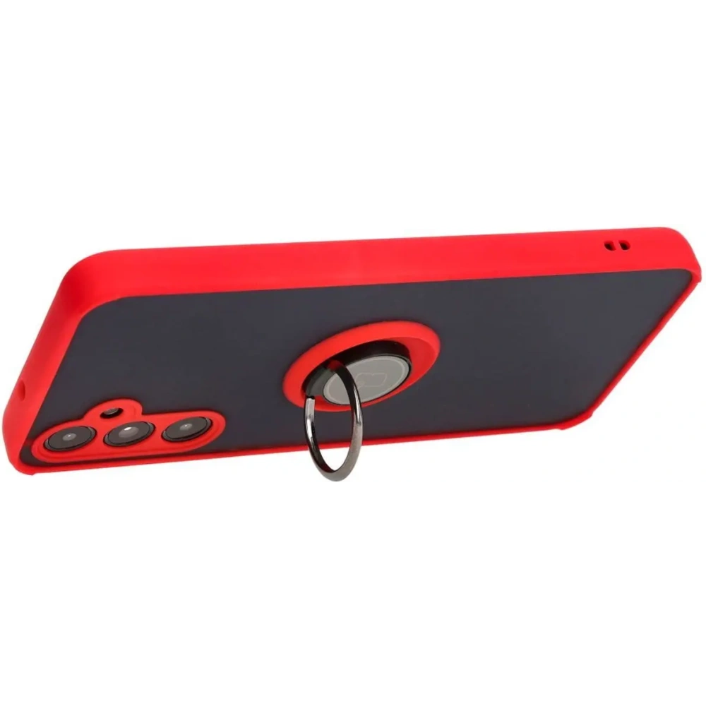 Hurtownia GSM - Bizon Case Hybrid Ring Samsung Galaxy A05s rauchig mit einem roten Rahmen - BIZ4185 - {ean13} - Hurt