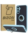 Bizon Case Hybrid Ring Samsung Galaxy A05s rauchig mit einem hellblauen Rahmen