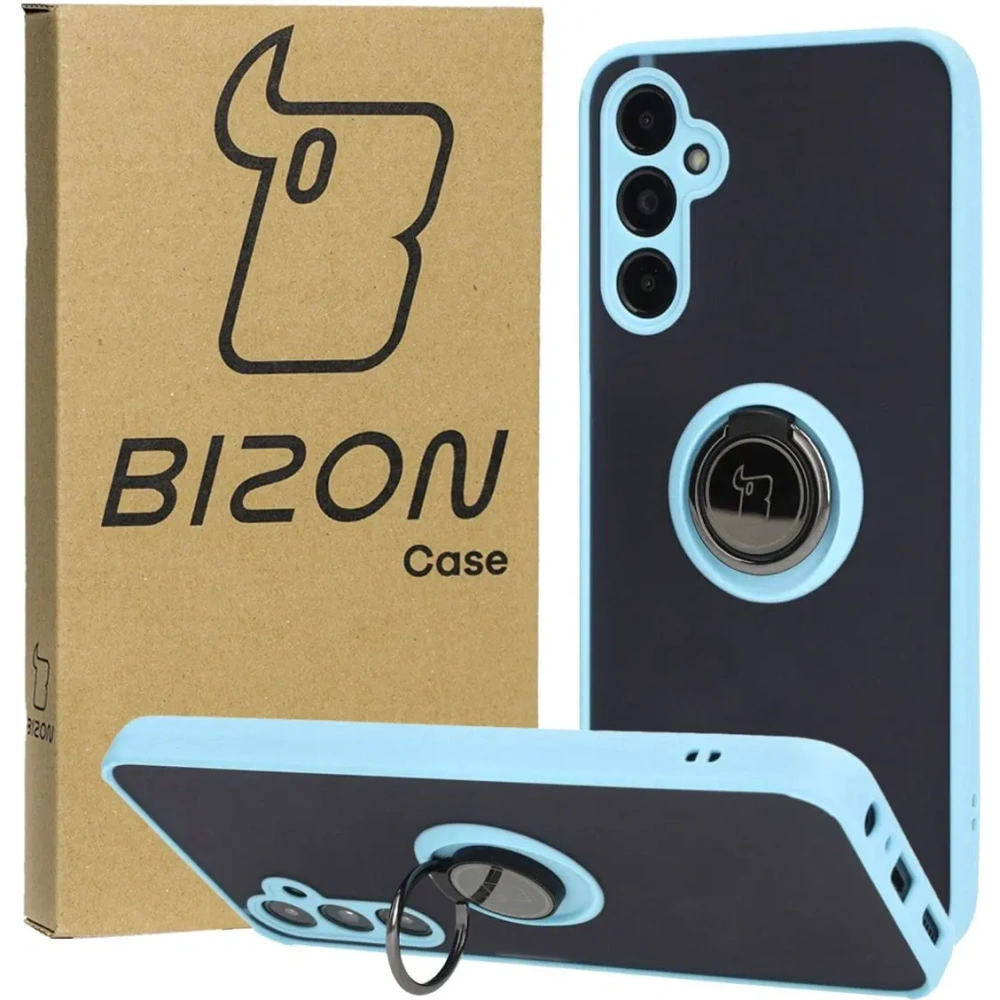 Hurtownia GSM - Bizon Case Hybrid Ring Samsung Galaxy A05s rauchig mit einem hellblauen Rahmen - BIZ4186 - {ean13} - Hurt