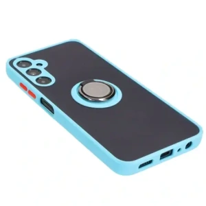 Hurtownia GSM - Etui z uchwytem na palec Bizon Case Hybrid Ring do Samsung Galaxy A05s kouřové s jasně modrým rámem - BIZ4186 - {ean13} - Hurt