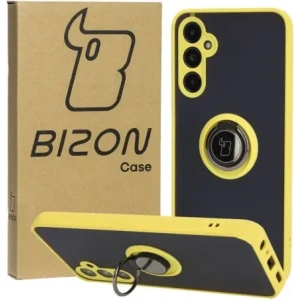 Hurtownia GSM - Etui s úchytem na prst Bizon Case Hybrid Ring do Samsung Galaxy A05s kouřové s žlutým rámem - BIZ4187 - {ean13} - Hurt