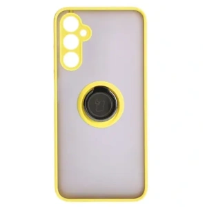 Hurtownia GSM - Etui s úchytem na prst Bizon Case Hybrid Ring do Samsung Galaxy A05s kouřové s žlutým rámem - BIZ4187 - {ean13} - Hurt