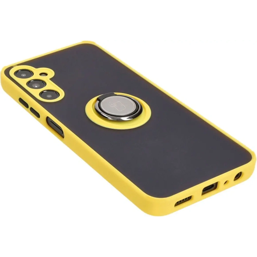 Hurtownia GSM - Bizon Case Hybrid Ring Samsung Galaxy A05s fumos cu un cadru galben - BIZ4187 - {ean13} - Hurt