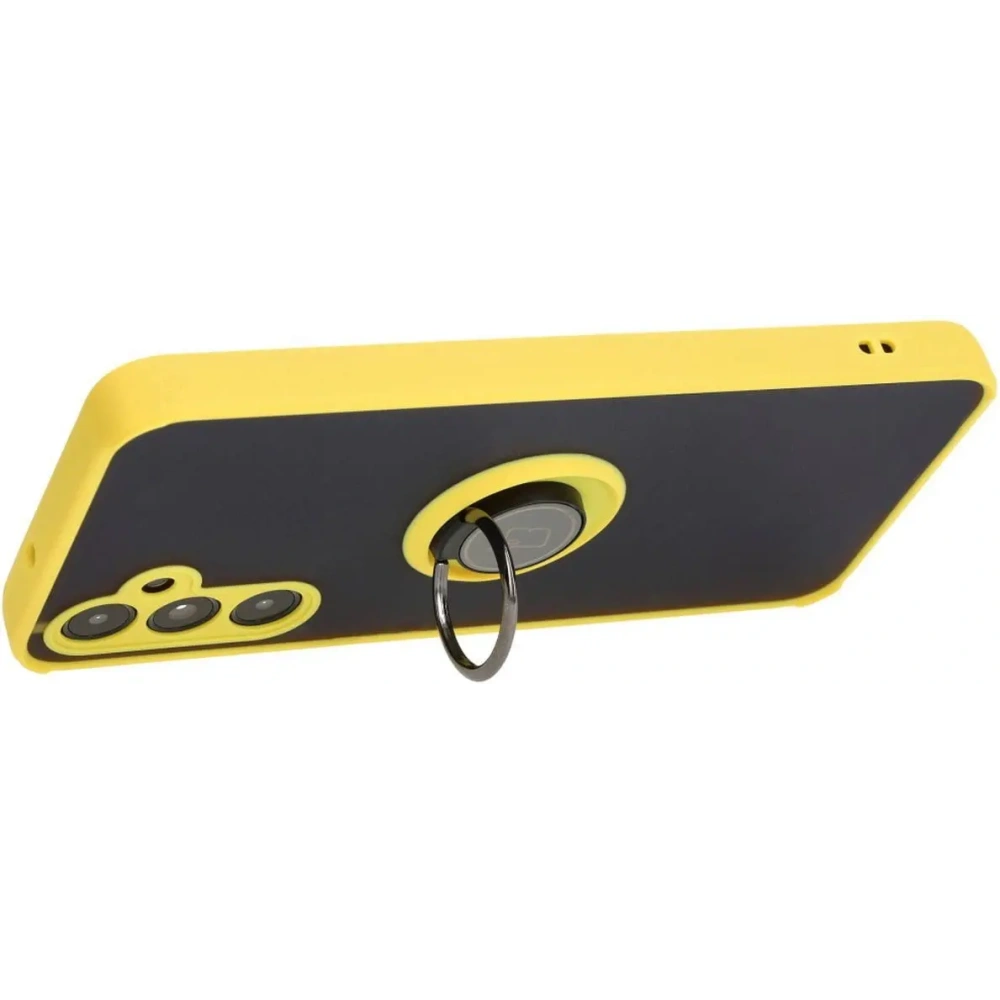 Hurtownia GSM - Bizon Case Hybrid Ring Samsung Galaxy A05s fumos cu un cadru galben - BIZ4187 - {ean13} - Hurt