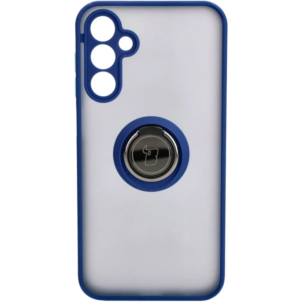 Hurtownia GSM - Etui z uchwytem na palec Bizon Case Hybrid Ring do Samsung Galaxy A15 5G/4G przydymione z granatową ramką - BIZ4189 - {ean13} - Hurt