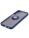 Hurtownia GSM - Etui z uchwytem na palec Bizon Case Hybrid Ring do Samsung Galaxy A15 5G/4G przydymione z granatową ramką - BIZ4189 - {ean13} - Hurt