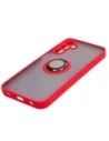 Hurtownia GSM - Etui z uchwytem na palec Bizon Case Hybrid Ring do Samsung Galaxy A15 5G/4G przydymione z czerwoną ramką - BIZ4191 - {ean13} - Hurt