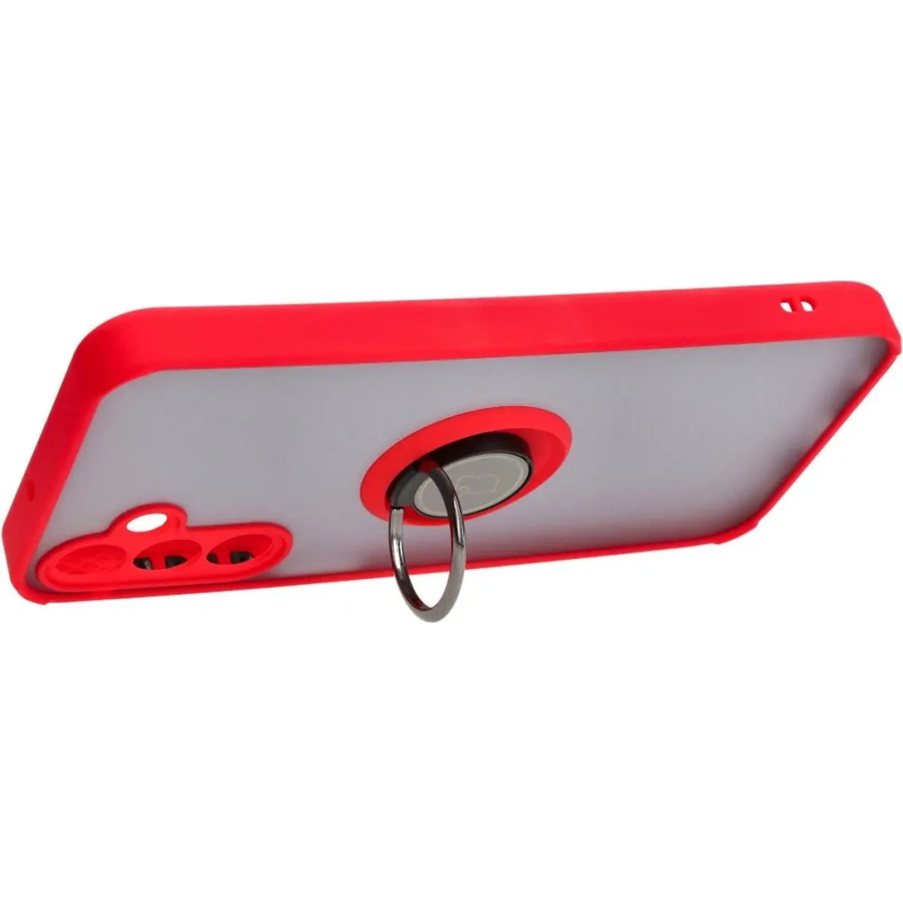 Wholesale Bizon Case Hybrid Ring Samsung Galaxy A15 5G/4G smoky with a red frame - BIZ4191 - {ean13} - Hurt