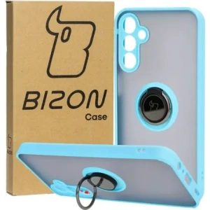 Hurtownia GSM - Bizon Case Hybrid Ring Samsung Galaxy A15 5G/4G füstös, világoskék kerettel - BIZ4192 - {ean13} - Hurt