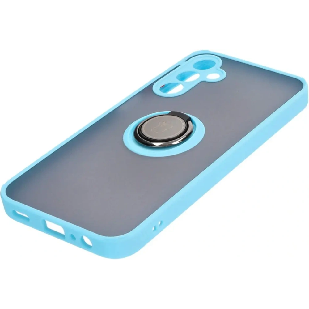 Hurtownia GSM - Bizon Case Hybrid Ring Samsung Galaxy A15 5G/4G fumuriu cu un cadru bleu deschis - BIZ4192 - {ean13} - Hurt