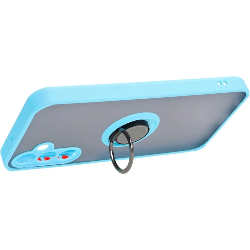 Hurtownia GSM - Bizon Case Hybrid Ring Samsung Galaxy A15 5G/4G fumuriu cu un cadru bleu deschis - BIZ4192 - {ean13} - Hurt