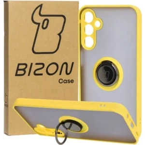 Wholesale Bizon Case Hybrid Ring Samsung Galaxy A15 5G/4G smoky with a yellow frame - BIZ4193 - {ean13} - Hurt