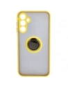 Wholesale Bizon Case Hybrid Ring Samsung Galaxy A15 5G/4G smoky with a yellow frame - BIZ4193 - {ean13} - Hurt
