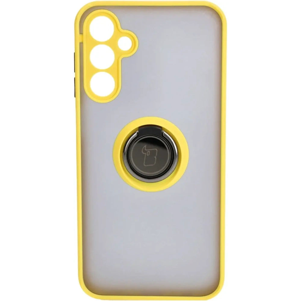 Wholesale Bizon Case Hybrid Ring Samsung Galaxy A15 5G/4G smoky with a yellow frame - BIZ4193 - {ean13} - Hurt
