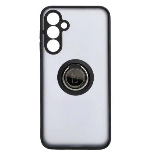 Etui z uchwytem na palec Bizon Case Hybrid Ring do Samsung Galaxy A25 5G przydymione z czarną ramką