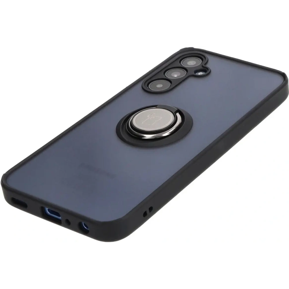 Hurtownia GSM - Etui z uchwytem na palec Bizon Case Hybrid Ring do Samsung Galaxy A25 5G przydymione z czarną ramką - BIZ4194 - {ean13} - Hurt