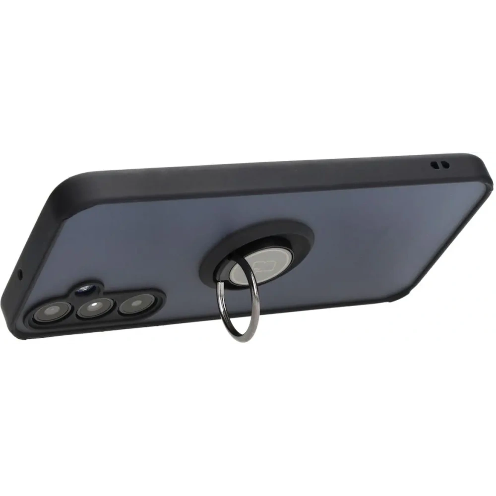 Hurtownia GSM - Etui z uchwytem na palec Bizon Case Hybrid Ring do Samsung Galaxy A25 5G przydymione z czarną ramką - BIZ4194 - {ean13} - Hurt