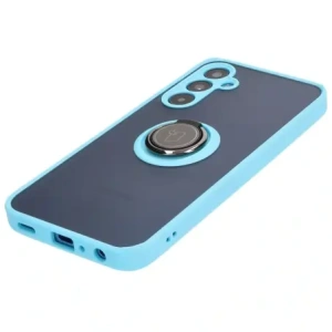 Hurtownia GSM - Etui s úchytem na prst Bizon Case Hybrid Ring do Samsung Galaxy A25 5G kouřové s jasně modrým rámečkem - BIZ4195 - {ean13} - Hurt