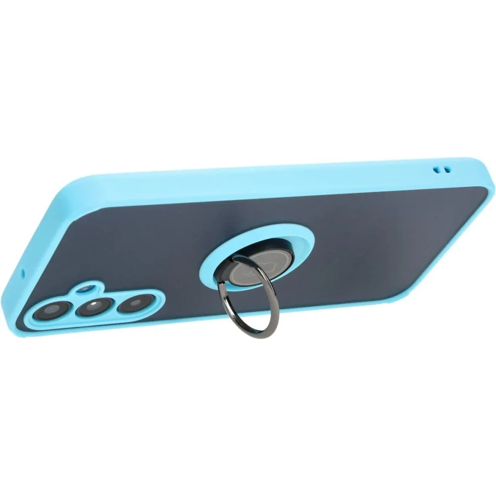 Wholesale Bizon Case Hybrid Ring Samsung Galaxy A25 5G smoky with a light blue frame - BIZ4195 - {ean13} - Hurt