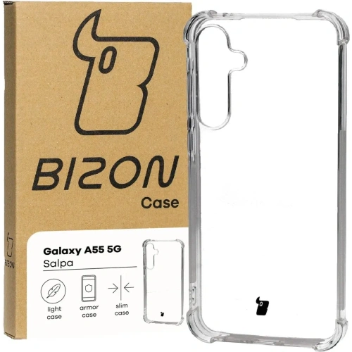 Elastyczne etui Bizon Case Salpa do Samsung Galaxy A55 5G przezroczyste