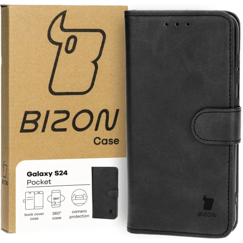Etui z klapką Bizon Case Pocket do Samsung Galaxy S24 czarne
