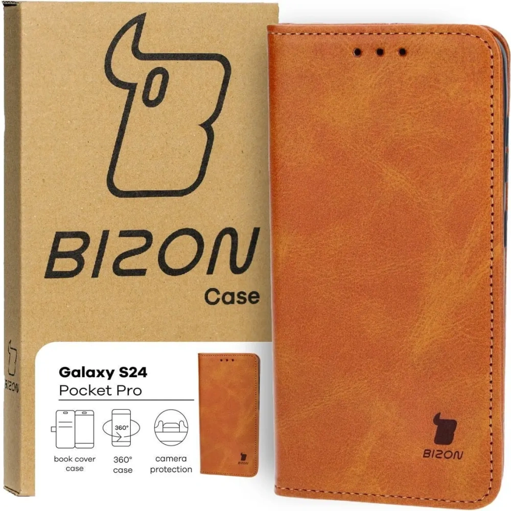 Wholesale Bizon Case Pocket Pro Samsung Galaxy S24 brown - BIZ4200 - {ean13} - Hurt