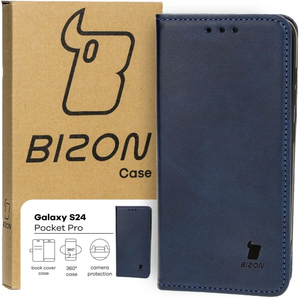 Hurtownia GSM - Etui z klapką Bizon Case Pocket Pro do Samsung Galaxy S24 modré - BIZ4201 - {ean13} - Hurt