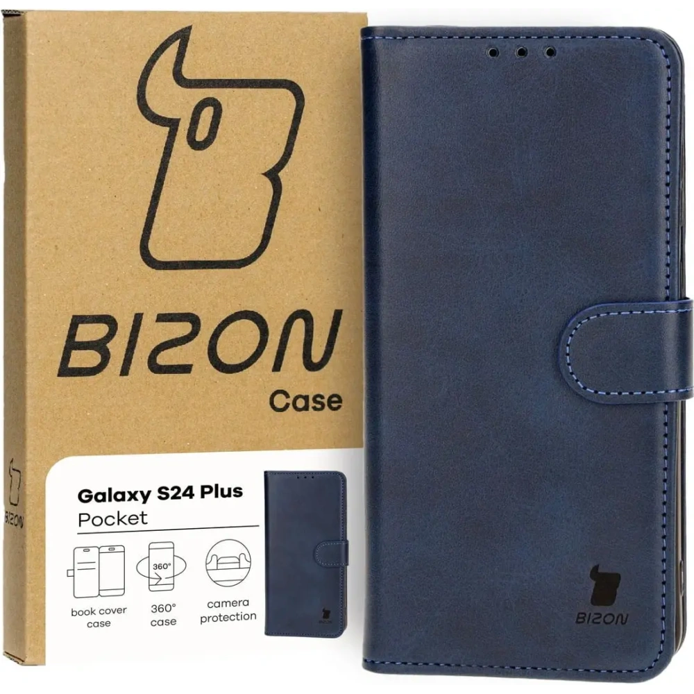 Wholesale Bizon Case Pocket Samsung Galaxy S24 Plus navy blue - BIZ4204 - {ean13} - Hurt