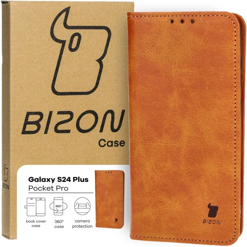 Wholesale Bizon Case Pocket Pro Samsung Galaxy S24 Plus brown - BIZ4206 - {ean13} - Hurt