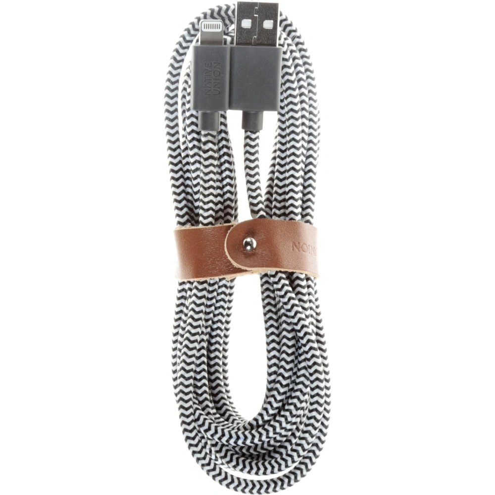 Hurtownia GSM - Kabel Native Union Belt Cable Lightning ze skórzanym zapięciem 3m (zebra) - NTU005ZEB - {ean13} - Hurt