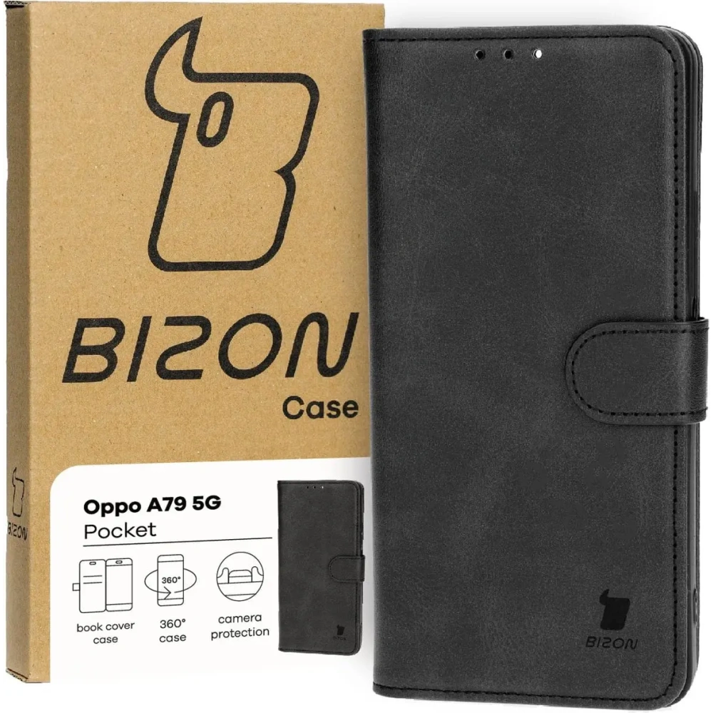 Hurtownia GSM - Etui z klapką Bizon Case Pocket do Oppo A79 5G czarne - BIZ4216 - {ean13} - Hurt