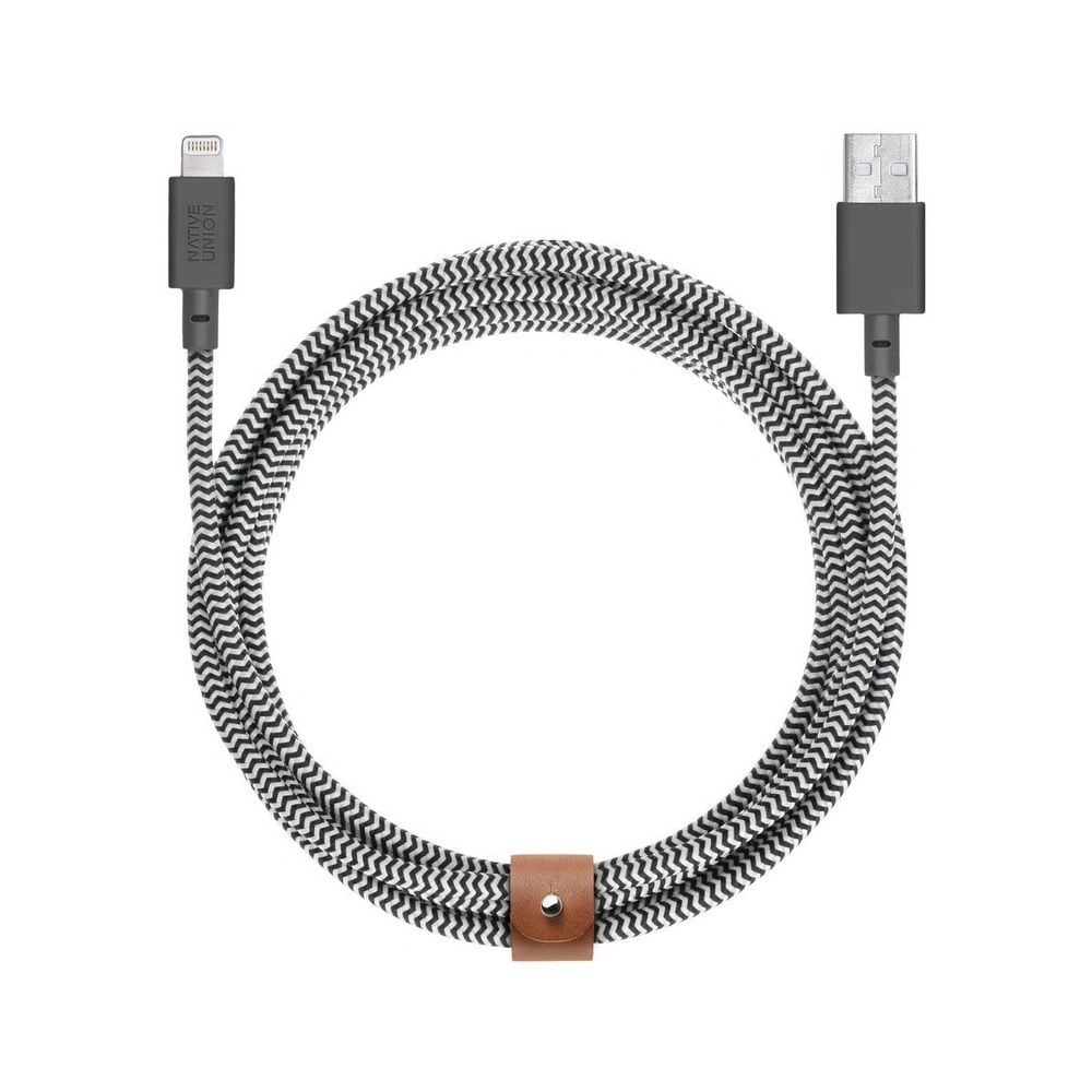Hurtownia GSM - Kabel Native Union Belt Cable Lightning ze skórzanym zapięciem 3m (zebra) - NTU005ZEB - {ean13} - Hurt