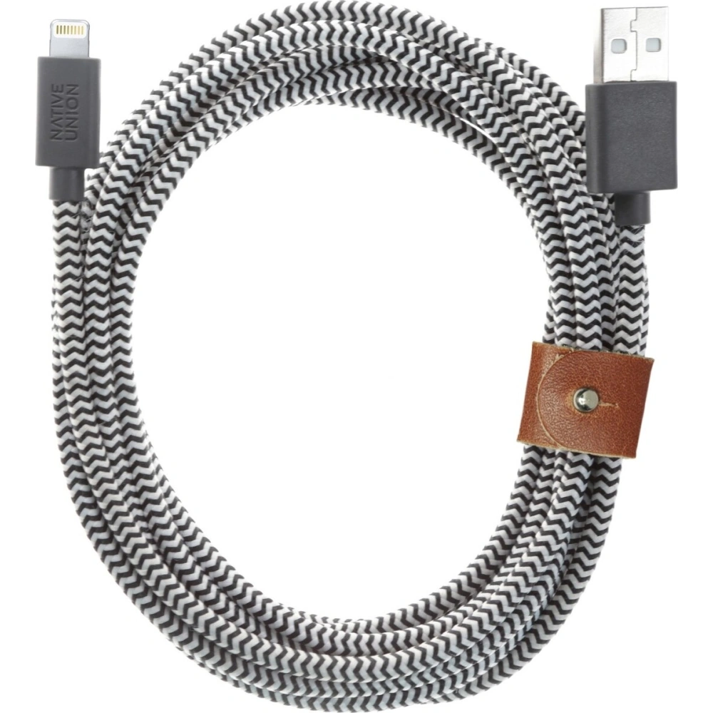 Hurtownia GSM - Kabel Native Union Belt Cable Lightning ze skórzanym zapięciem 3m (zebra) - NTU005ZEB - {ean13} - Hurt