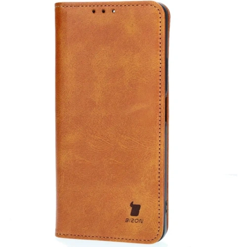 Etui z klapką Bizon Case Pocket Pro do Oppo A79 5G brązowe