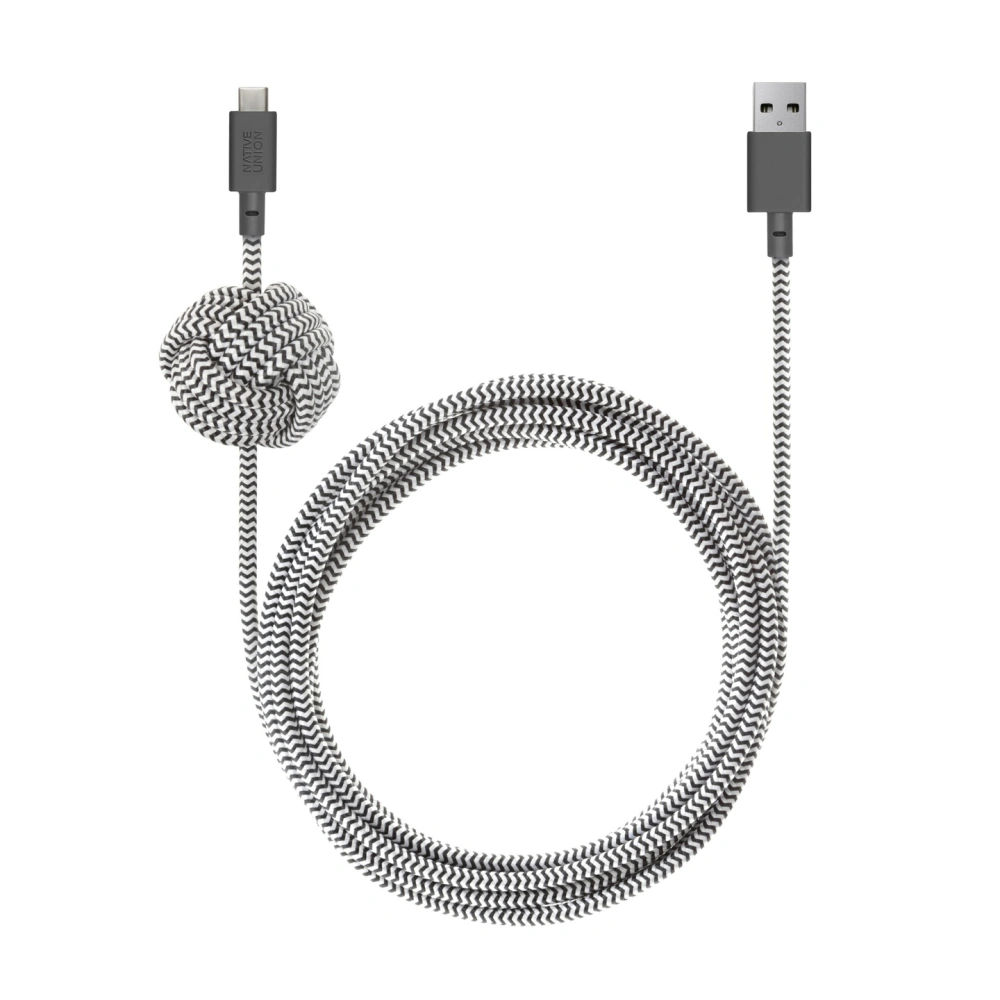 Hurtownia GSM - Kabel Native Union Night Cable Lightning z węzłem 3m (zebra) - NTU006ZEB - {ean13} - Hurt