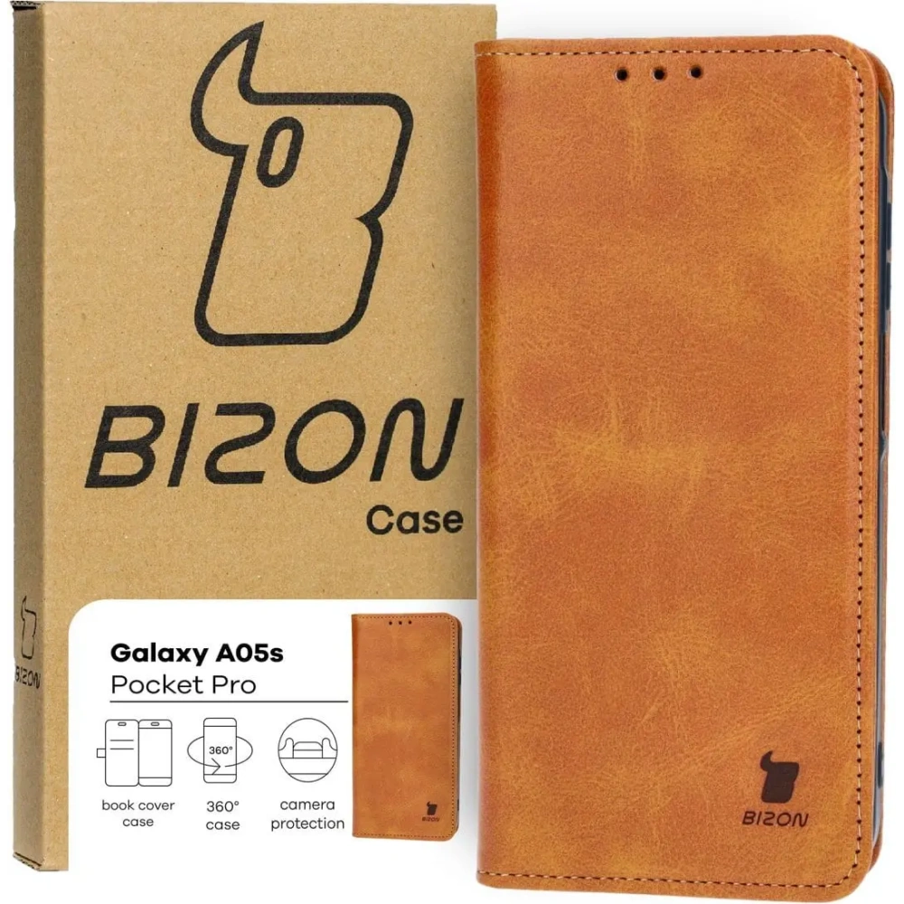 Hurtownia GSM - Etui z klapką Bizon Case Pocket Pro do Samsung Galaxy A05s hnědé - BIZ4226 - {ean13} - Hurt