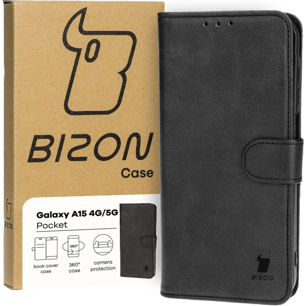 Hurtownia GSM - Bizon Case Pocket Samsung Galaxy A15 5G/4G fekete - BIZ4228 - {ean13} - Hurt