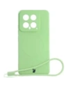 Bizon Case Silikon Magnetic Sq Xiaomi 14 hellgrün