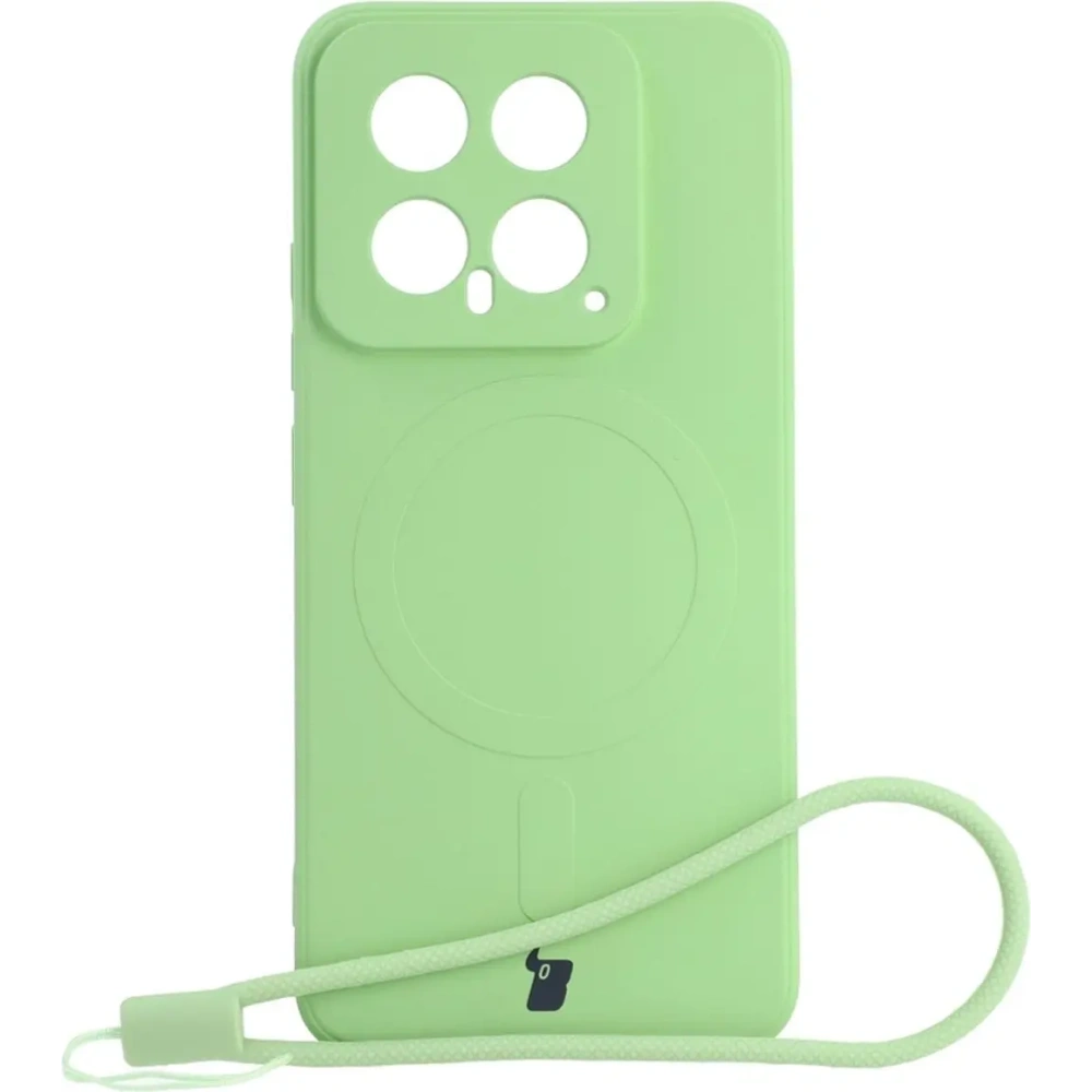 Wholesale Bizon Case Silicone Magnetic Sq Xiaomi 14 light green - BIZ4231 - {ean13} - Hurt