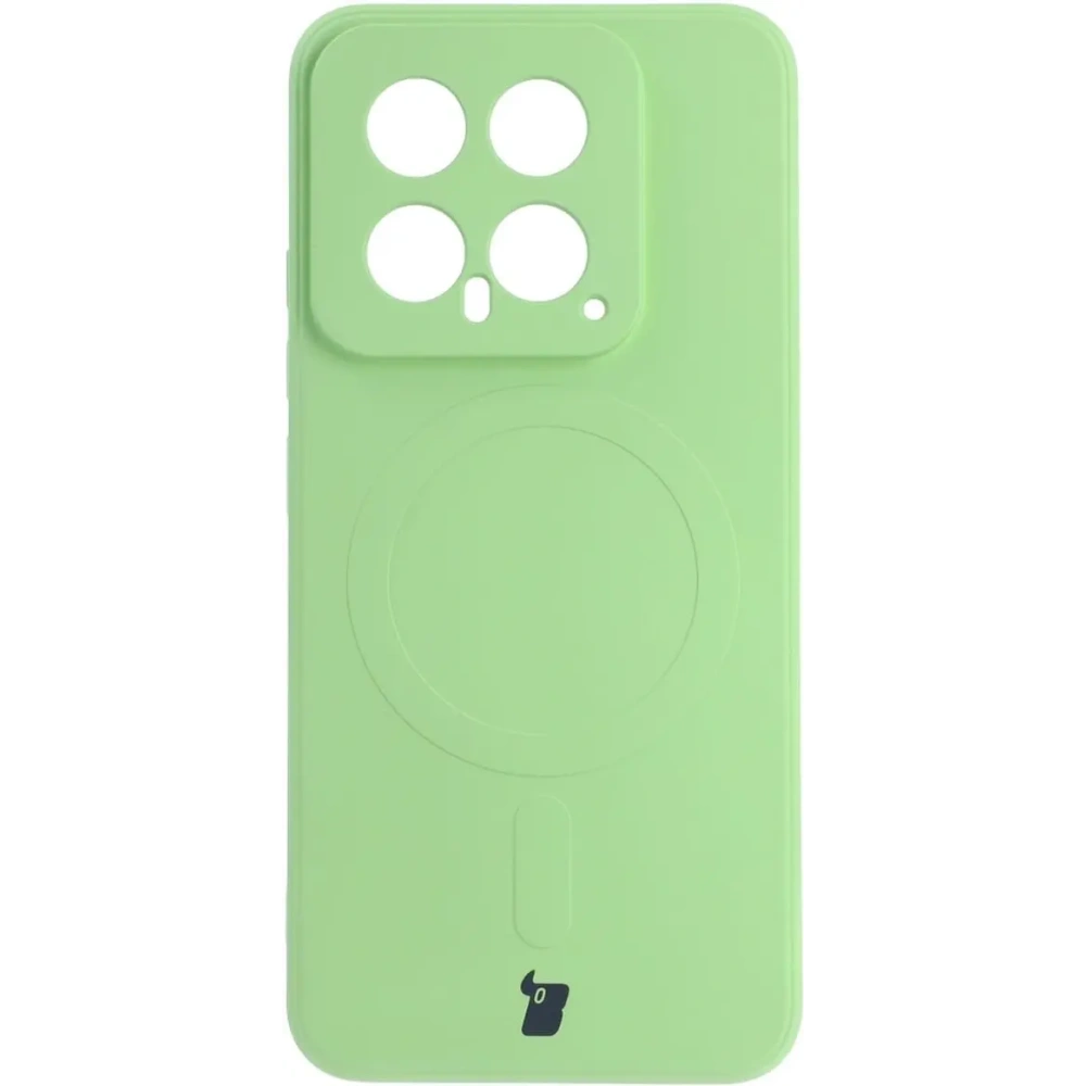 Wholesale Bizon Case Silicone Magnetic Sq Xiaomi 14 light green - BIZ4231 - {ean13} - Hurt