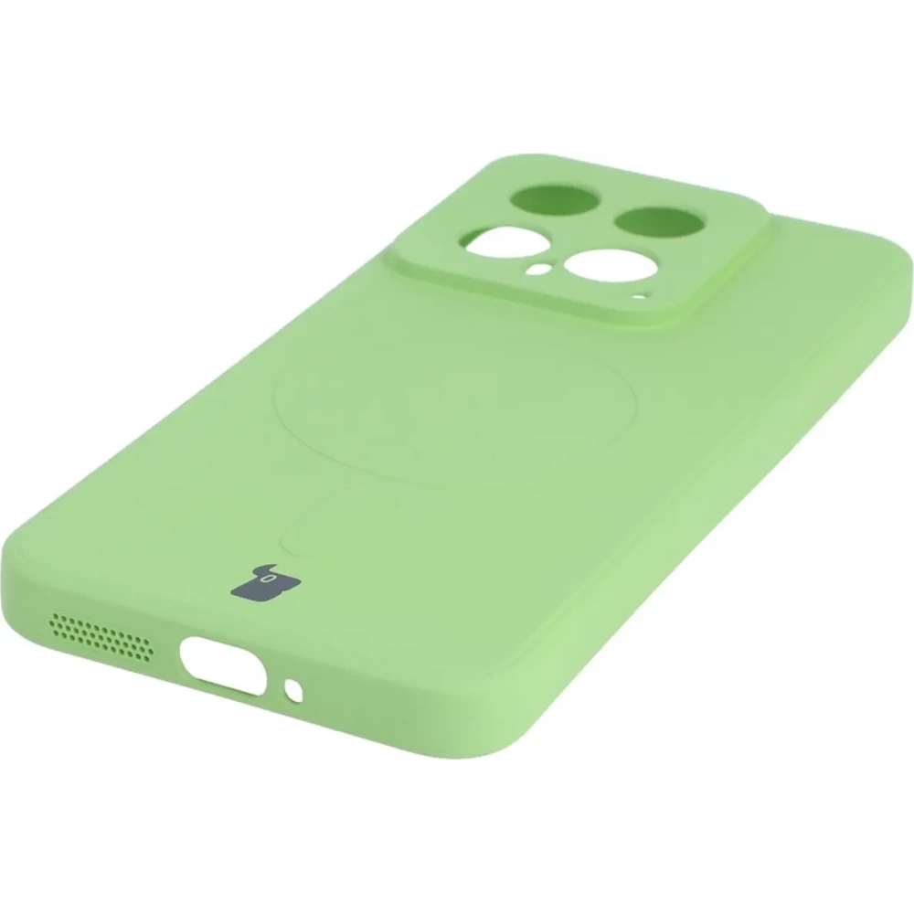 Wholesale Bizon Case Silicone Magnetic Sq Xiaomi 14 light green - BIZ4231 - {ean13} - Hurt