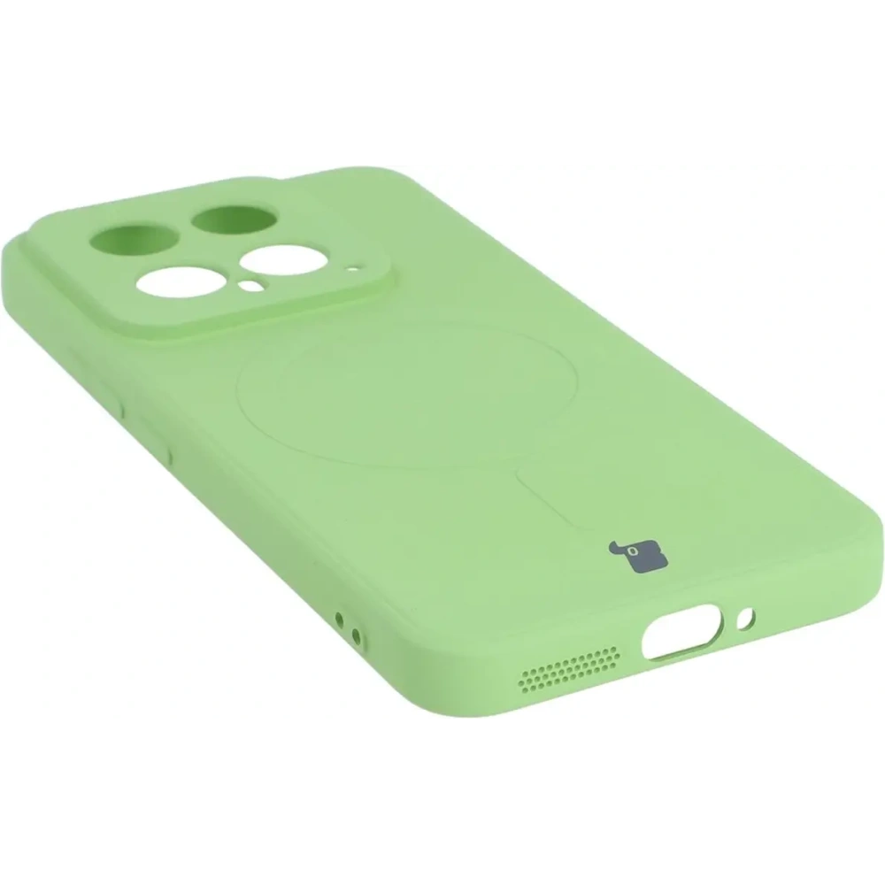 Wholesale Bizon Case Silicone Magnetic Sq Xiaomi 14 light green - BIZ4231 - {ean13} - Hurt