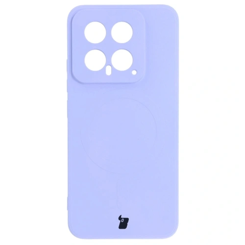 Etui Bizon Case Silicone Magnetic Sq do Xiaomi 14 jasnofioletowe