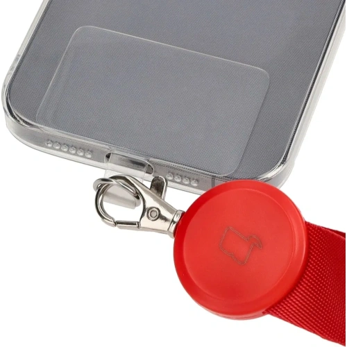 Smyczka do telefonu Bizon Accessories Leash Dragonfly czerwona