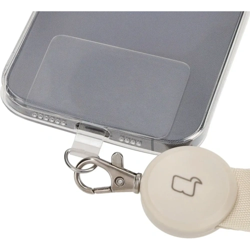 Smyczka do telefonu Bizon Accessories Leash Dragonfly beżowa