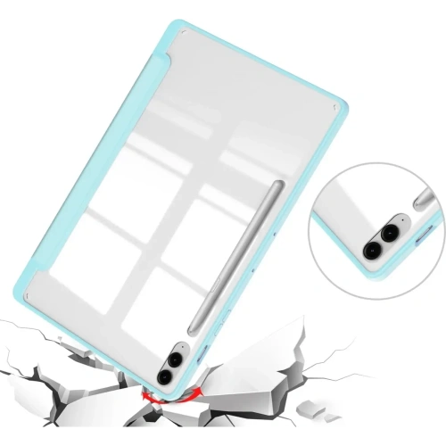 Etui Bizon Case Tab Clear Matt do Samsung Galaxy Tab S9 FE Plus błękitne