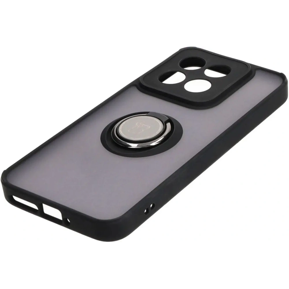 Hurtownia GSM - Bizon Case Hybrid Ring Xiaomi 14 fumuriu cu un cadru negru - BIZ4244 - {ean13} - Hurt