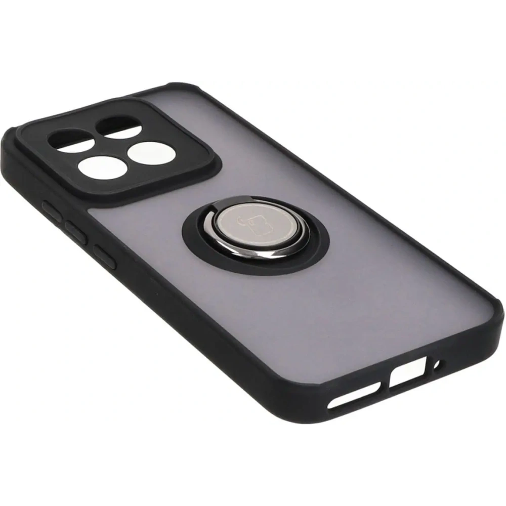 Hurtownia GSM - Bizon Case Hybrid Ring Xiaomi 14 fumuriu cu un cadru negru - BIZ4244 - {ean13} - Hurt