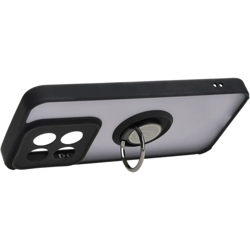 Hurtownia GSM - Bizon Case Hybrid Ring Xiaomi 14 fumuriu cu un cadru negru - BIZ4244 - {ean13} - Hurt